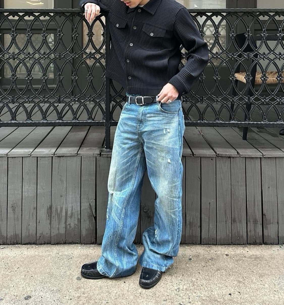 이세이미야케 옴므 플리세 울라이크 트러커 자켓 2 택포함 상품이미지2