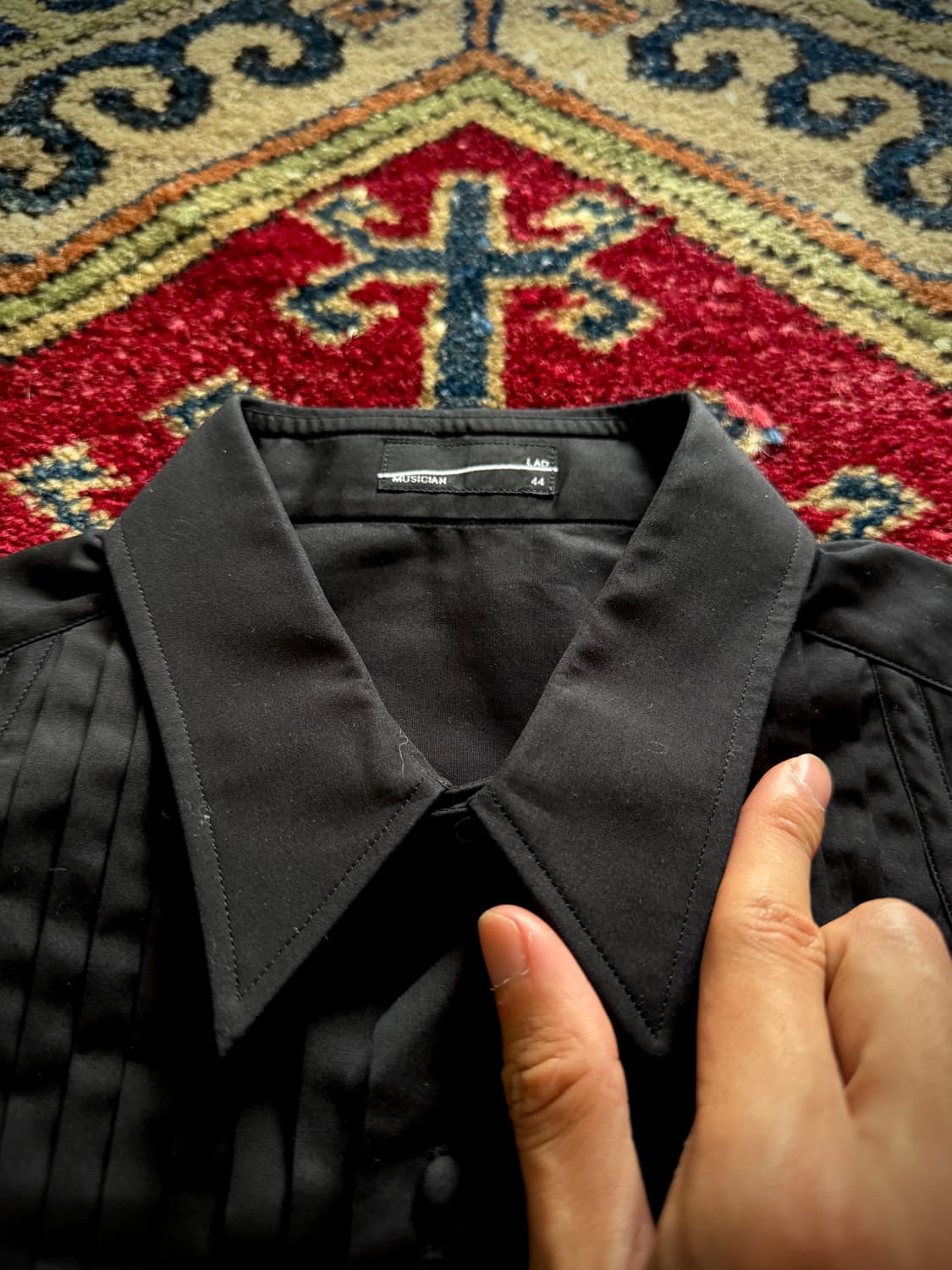 Lad Musician pleated bib shirt 상품이미지9