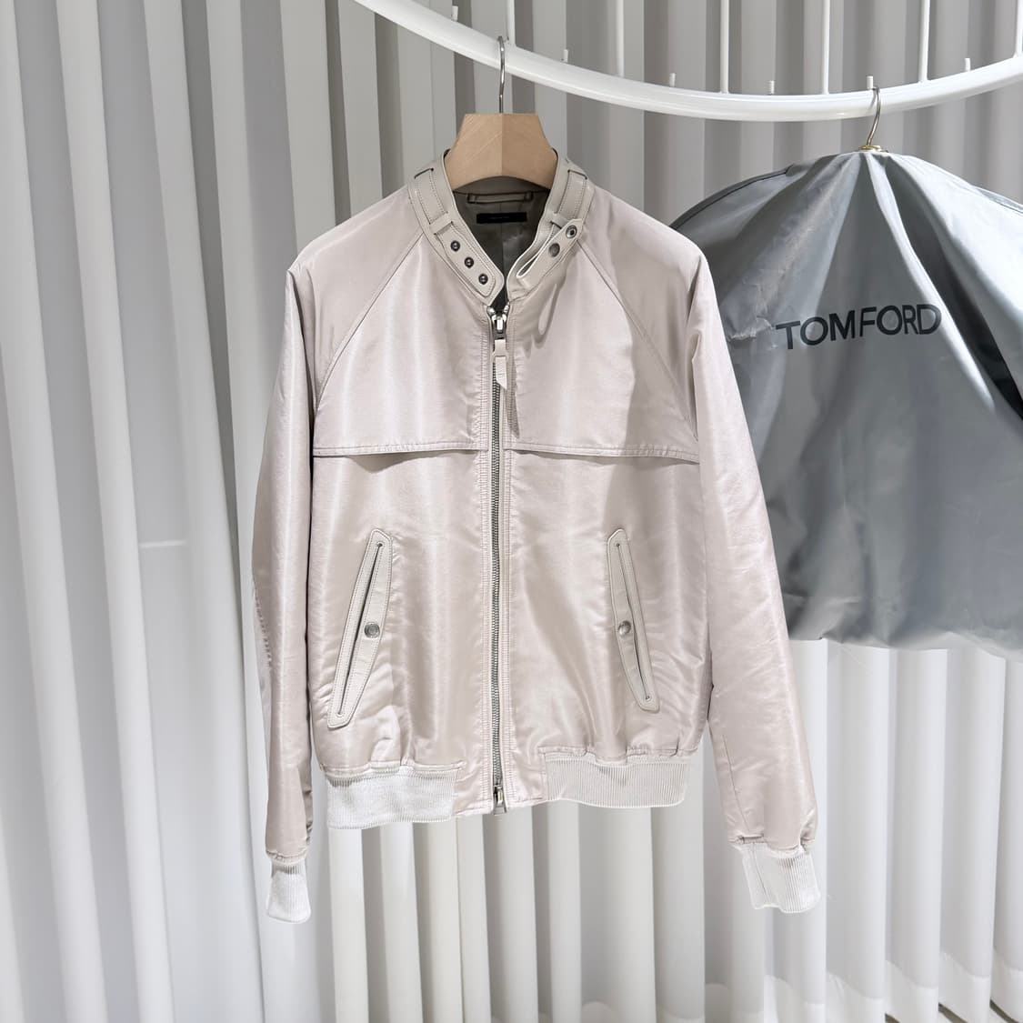 (A/50) / 톰포드 실크 봄버 레더 자켓 상품이미지3