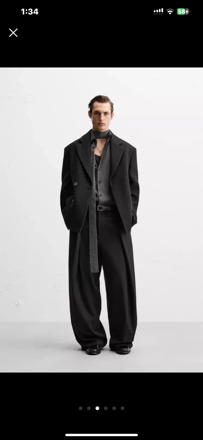 렉토 스타일 자라 남성 블랙 울 블레이져 상품이미지3