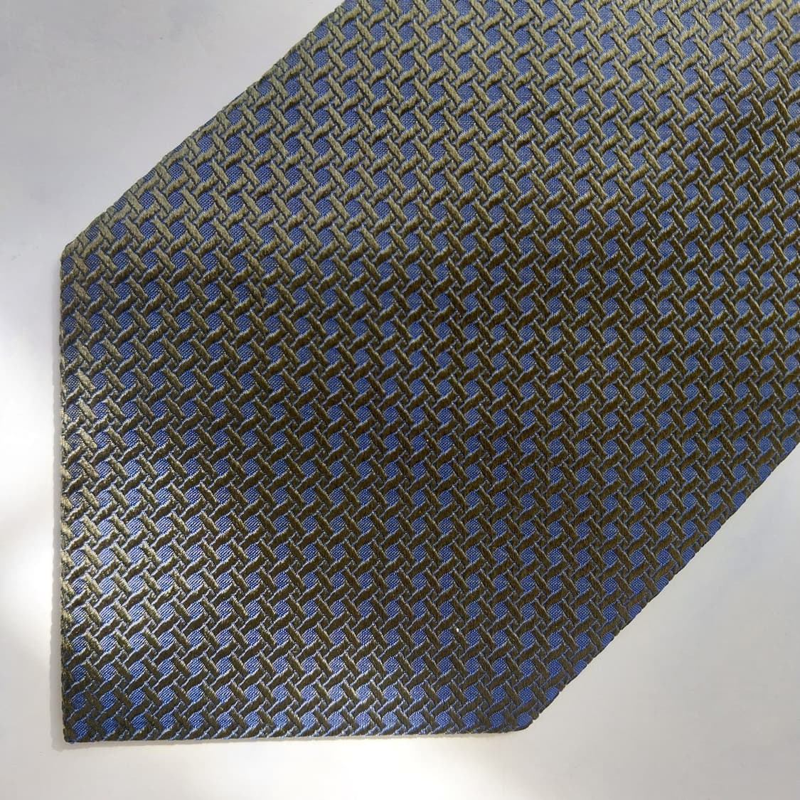 BALMAIN 발망 실크 다크그린 패턴 넥타이 10cm A등급 K2352 상품이미지7