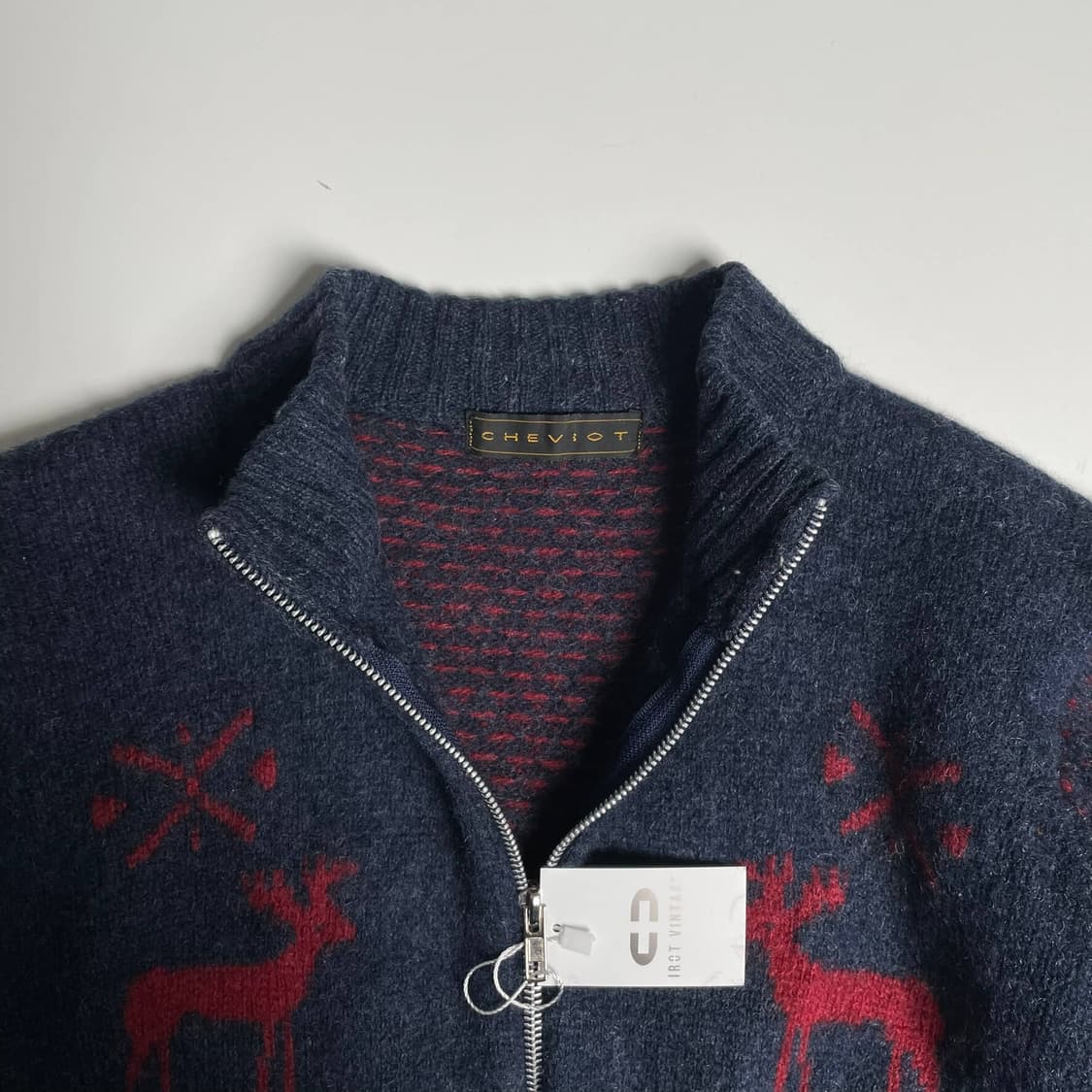 Cheviot 울 100 집업 니트 자켓  상품이미지5