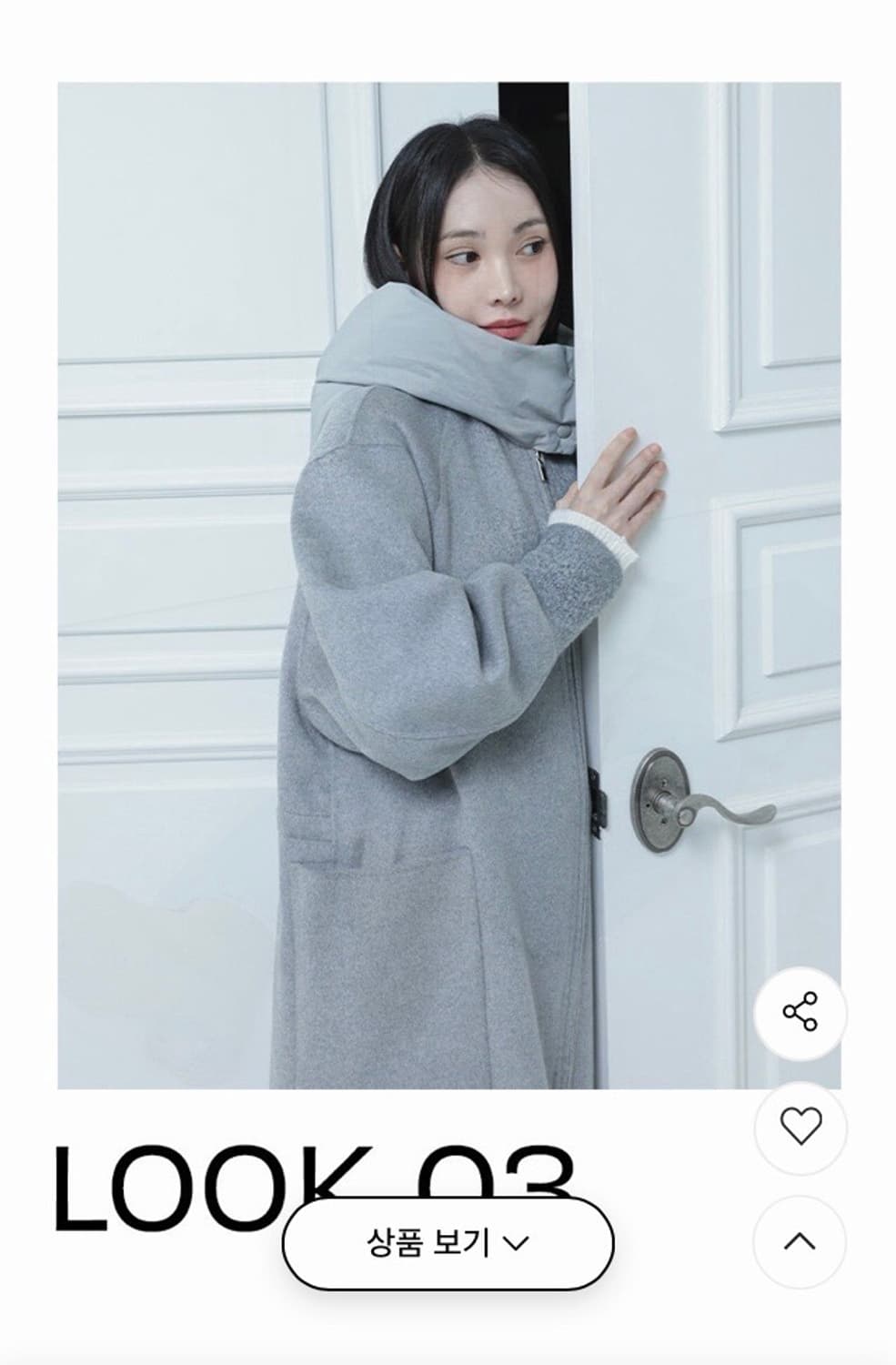 (새상품) 하시에 핸드메이드 캐시미어 코트 상품이미지2