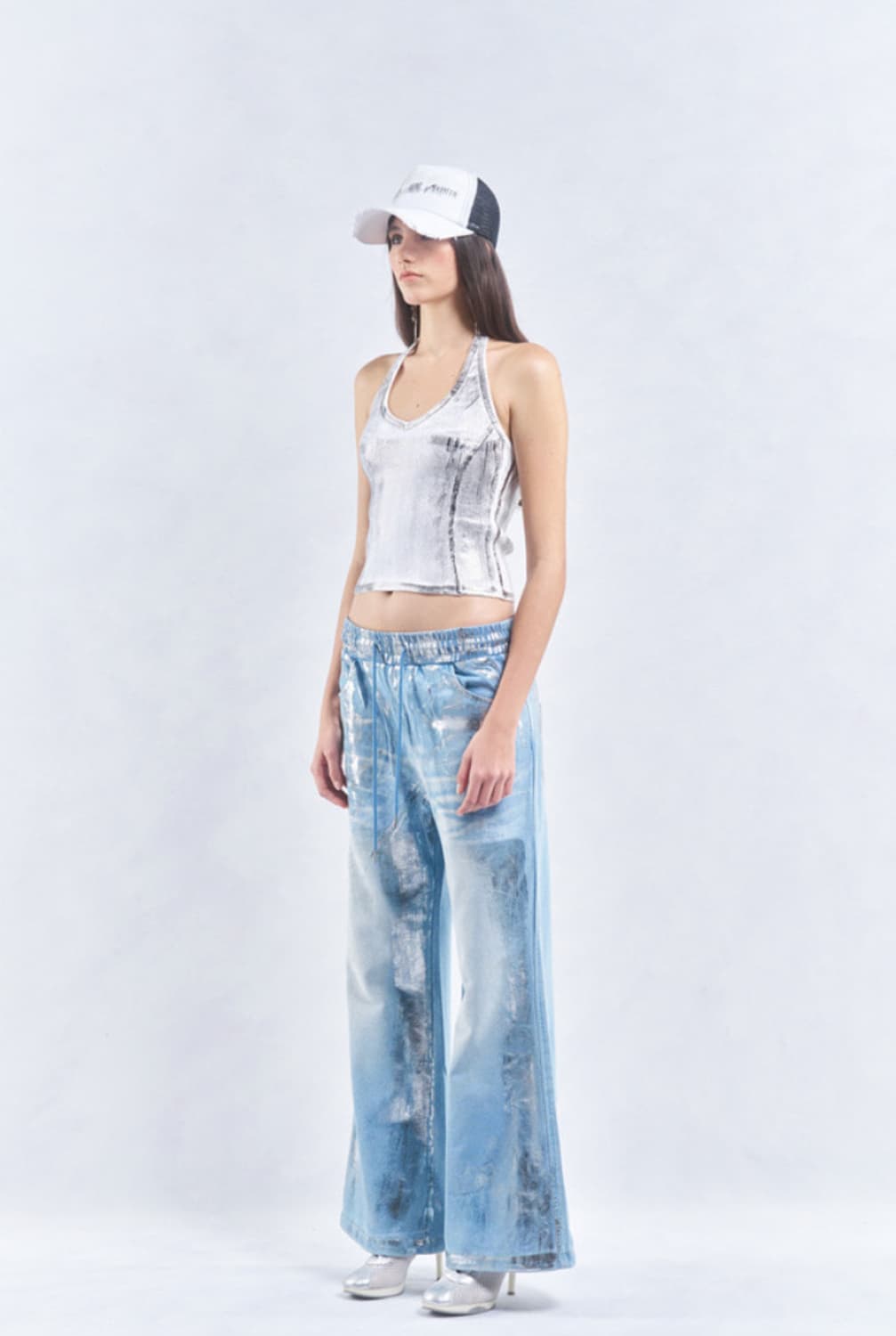 2000archives Denim metallic Sweatpants 상품이미지2