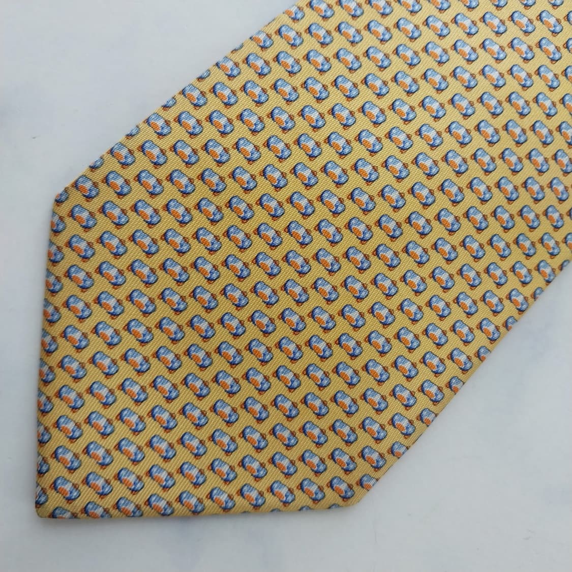 살바토레 페라가모 동물 모티브 넥타이 8.8cm A등급 K2684
 상품이미지5