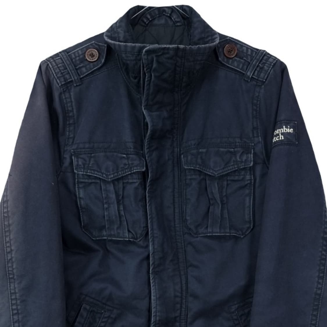 [아베크롬비] 빈티지 가공 밀리터리 필드 자켓 네이비 M19541 상품이미지4