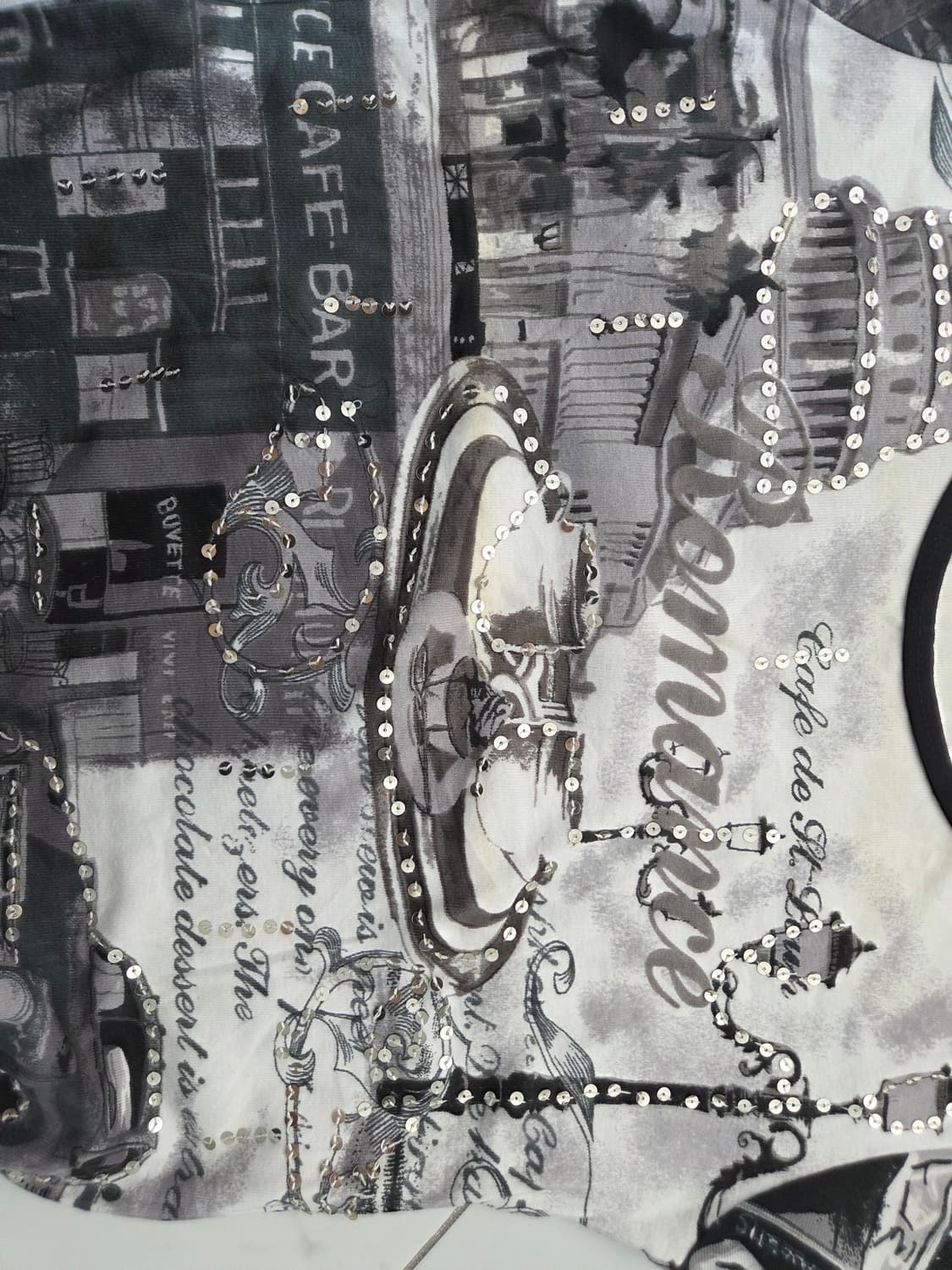 00's 스팽글 y2k t-shirt 상품이미지5