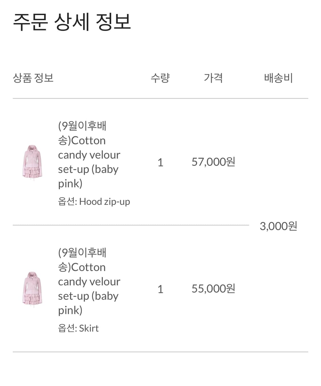 베이비메탈클럽 코튼캔디 벨로아 셋업 베이비핑크 상품이미지2