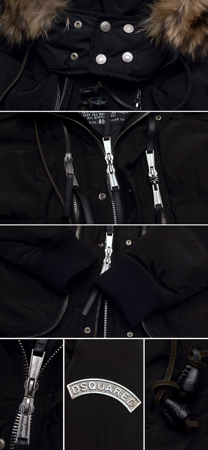 디스퀘어드 몬스터퍼 구스다운 와이드 지퍼 패딩 봄버 (48 / 100+) 상품이미지9