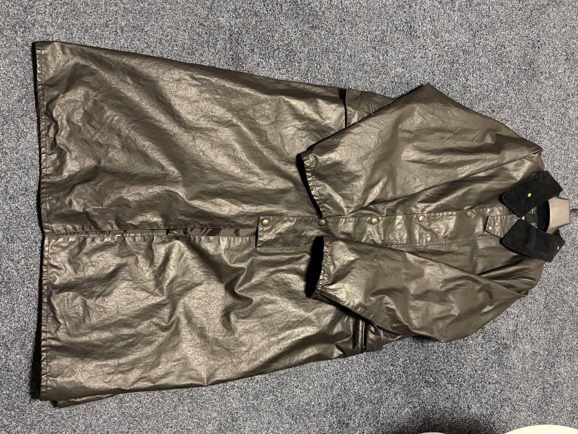 메종 마르지엘라 코듀로이 카라 롱 트렌치 왁스 코트 52 상품이미지1