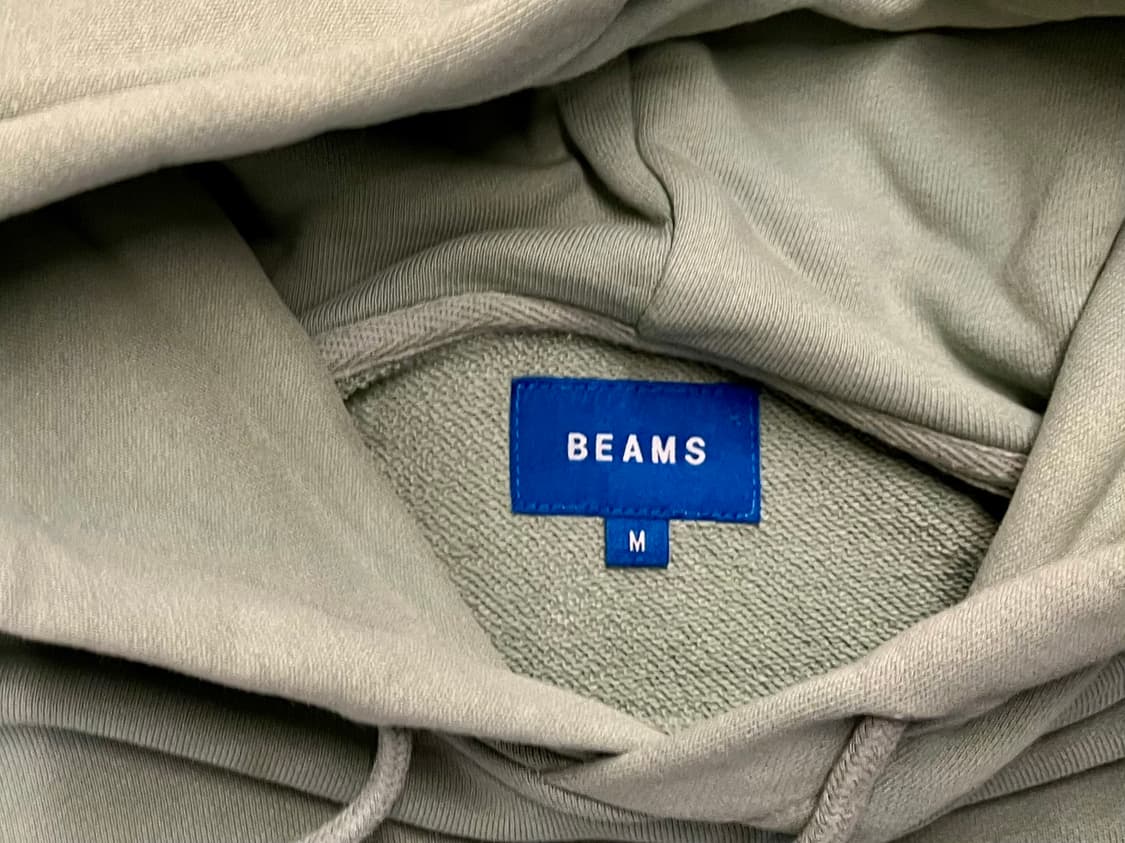 [95~100] 빔즈 BEAMS 민트컬러 후드티 M  상품이미지3