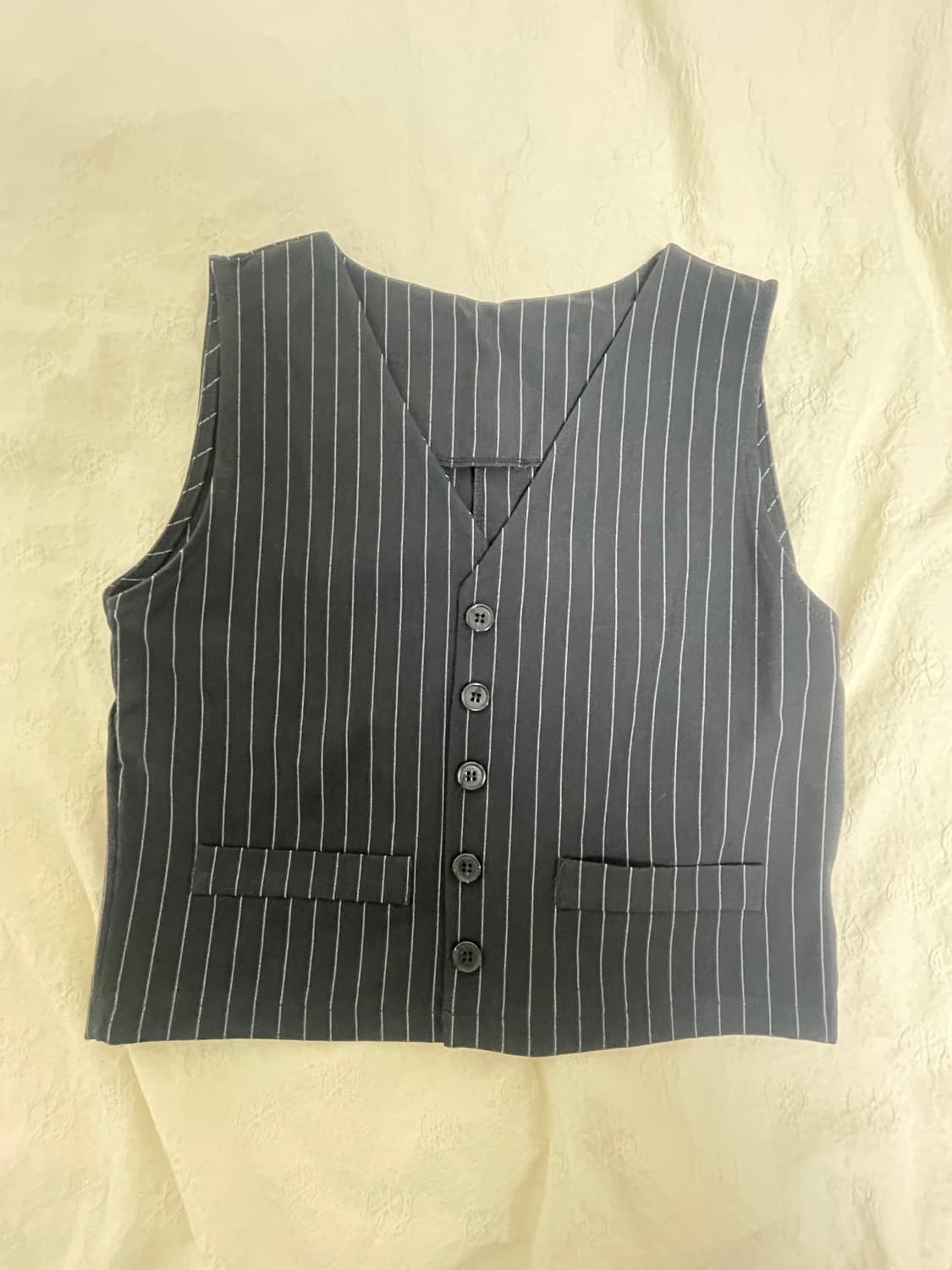 Stripe Crop Vest 크롭 셔츠 나시 상품이미지2