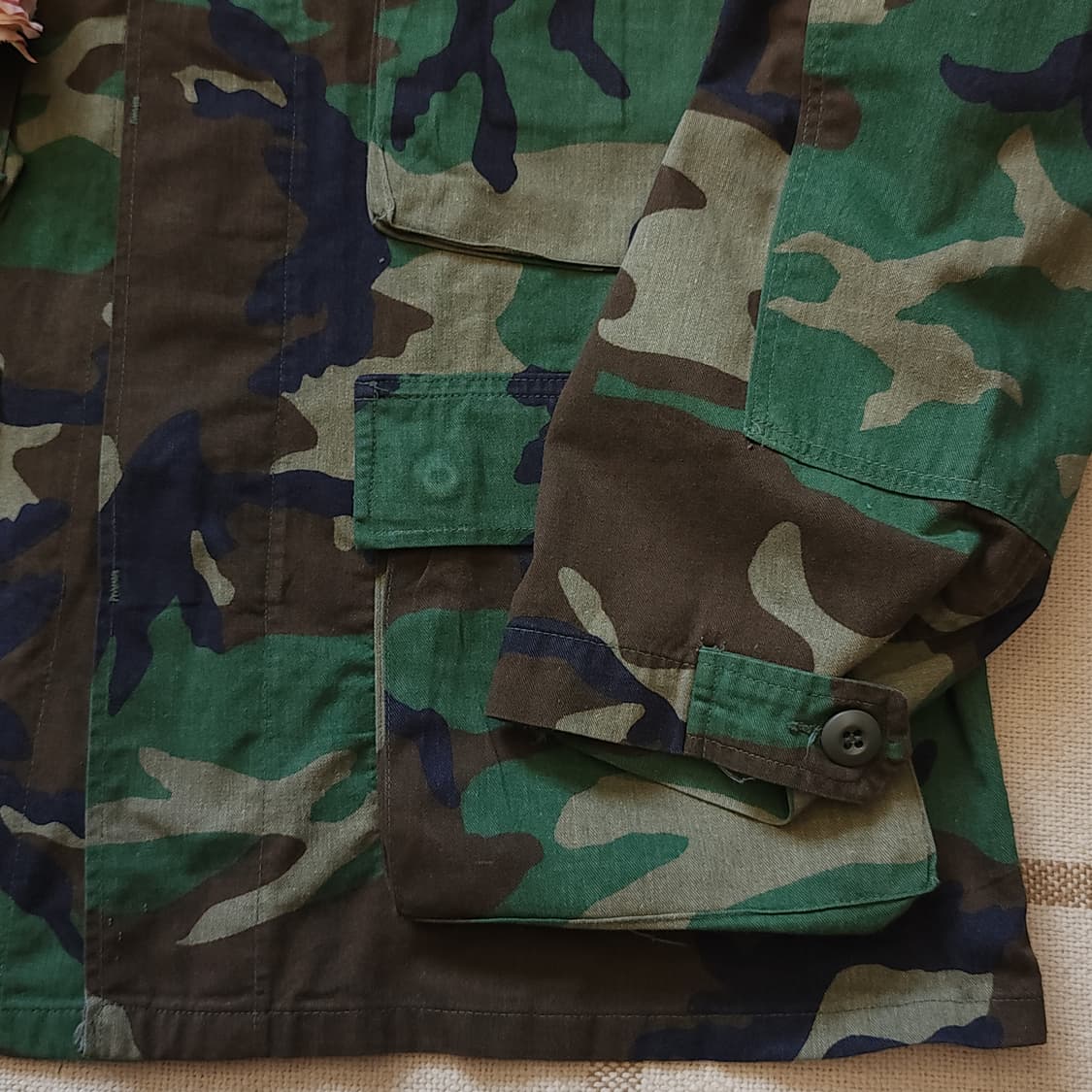 90 년대 미군 오리지널 카모 셔츠자켓 BDU 미디움 숏 상품이미지7