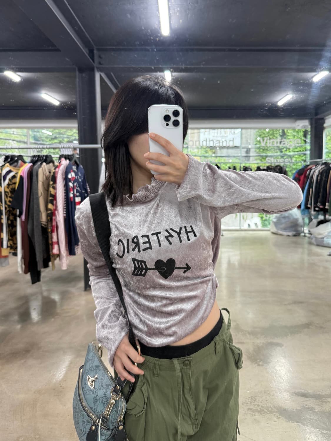 히스테릭 글래머 벨벳 블라우스 상품이미지2