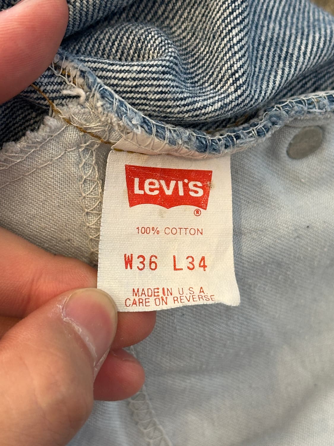 80s USA 오랜지탭 리바이스 550 W36 L34 상품이미지6