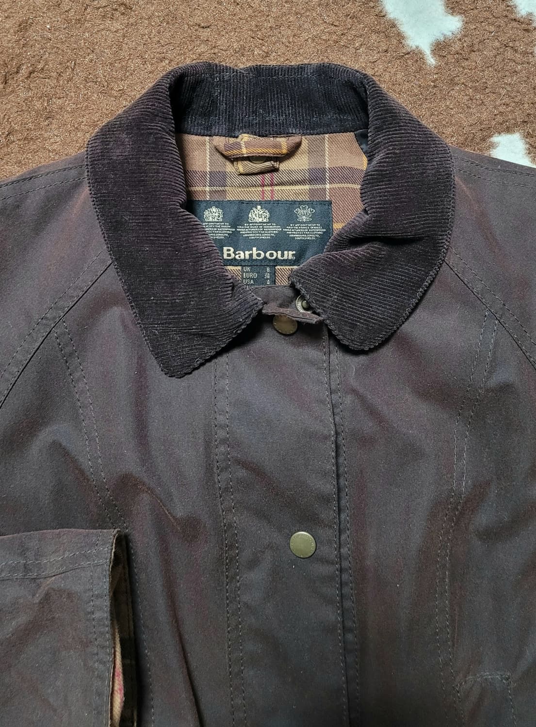 영국 Barbour(바버) 여성 왁싱 자켓(M) 상품이미지3