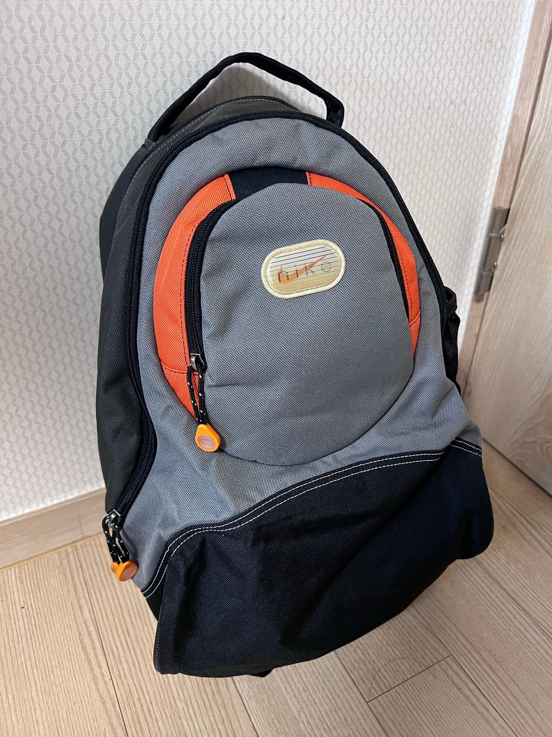 90s 나이키 홀로그램 올드스쿨  오렌지 그레이 백팩 가방 올드 빈티지 상품이미지1