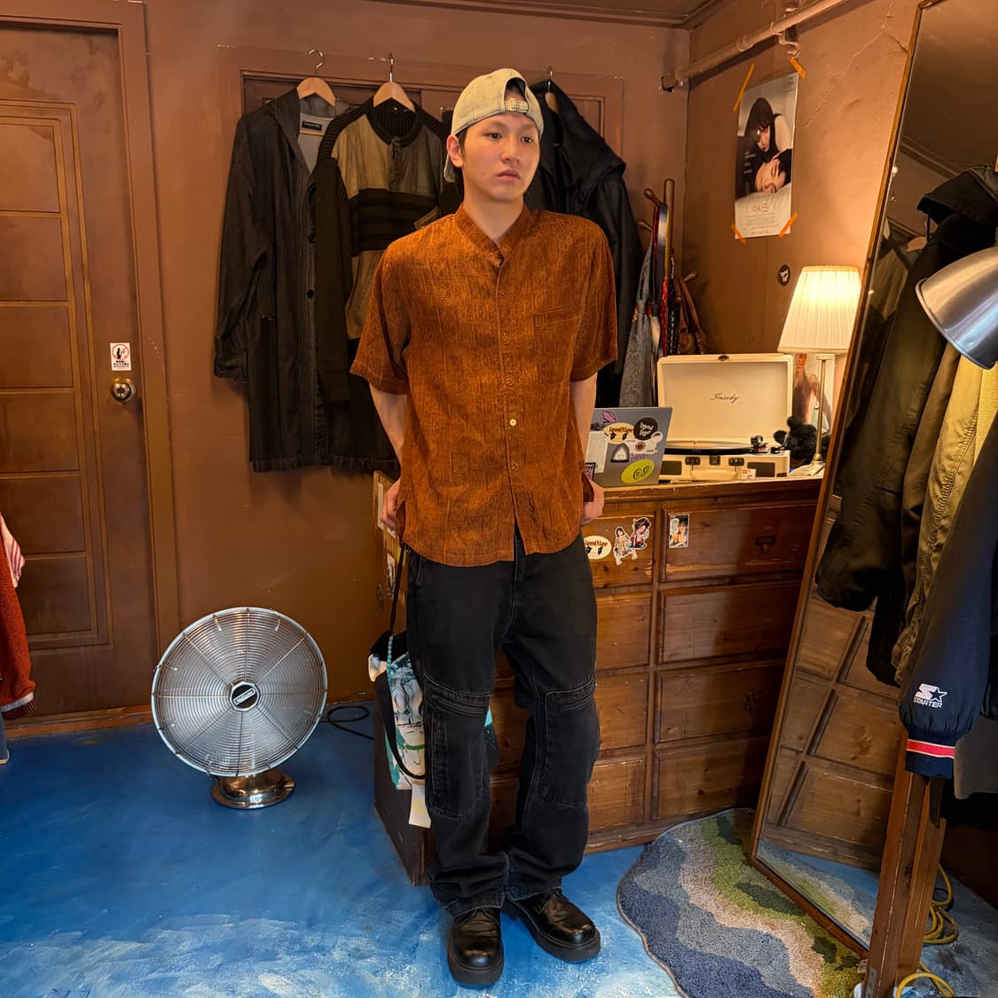ORIENTAL BROWN LINEN JACQUARD SHIRT 상품이미지2