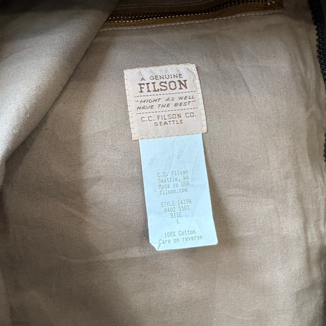 Filson waxed hunting jacket 상품이미지10