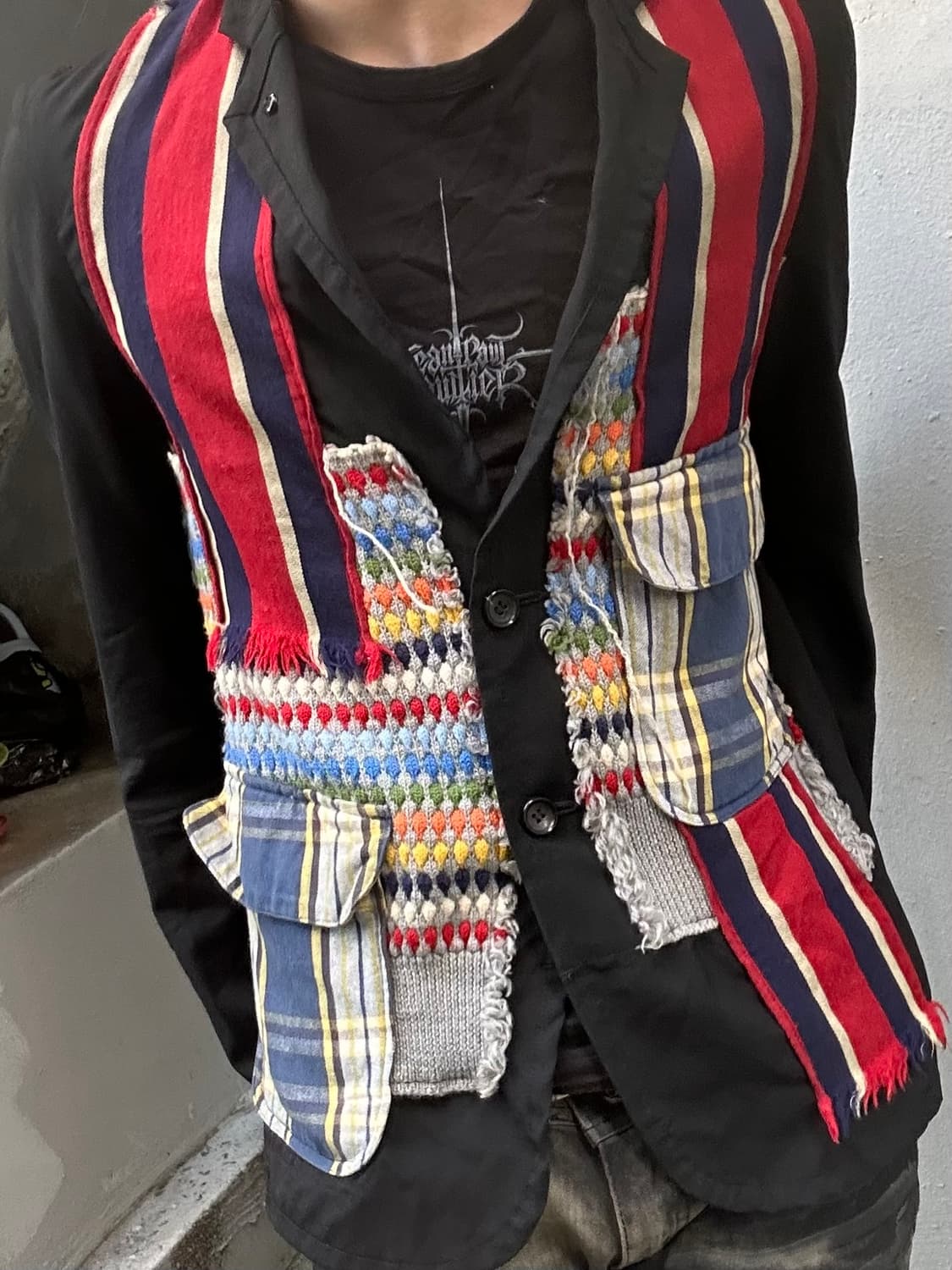 2000s 꼼데가르송 패치워크 자켓 상품이미지1