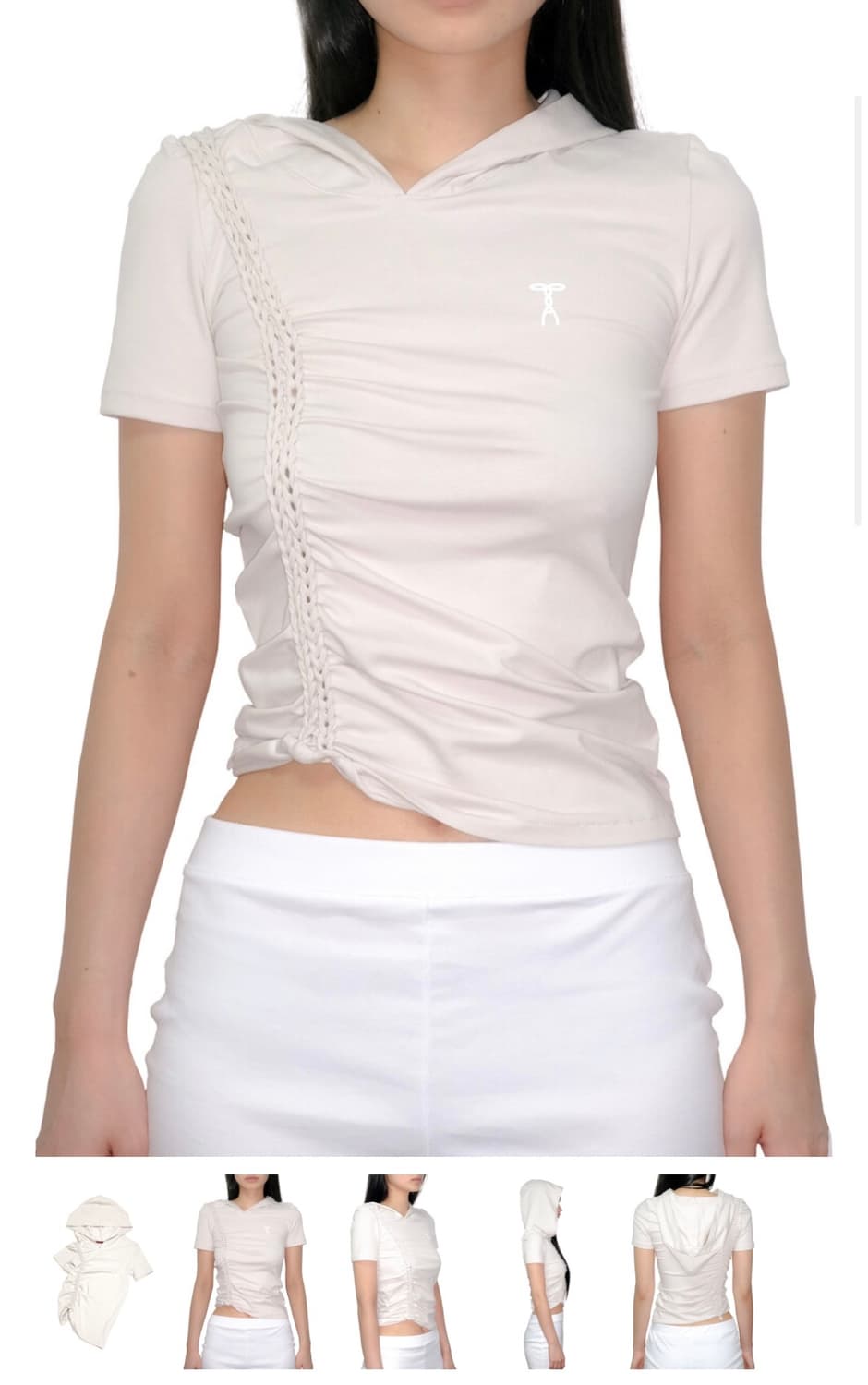 taae Tense Braided Hoodie T-shirt 003 상품이미지2
