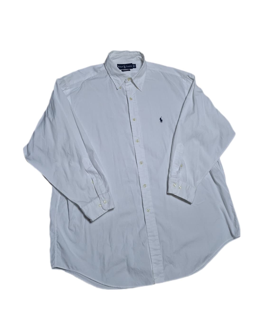 90s 랄프로렌 화이트 옥스포드 셔츠 야머스 핏 17/5 상품이미지1