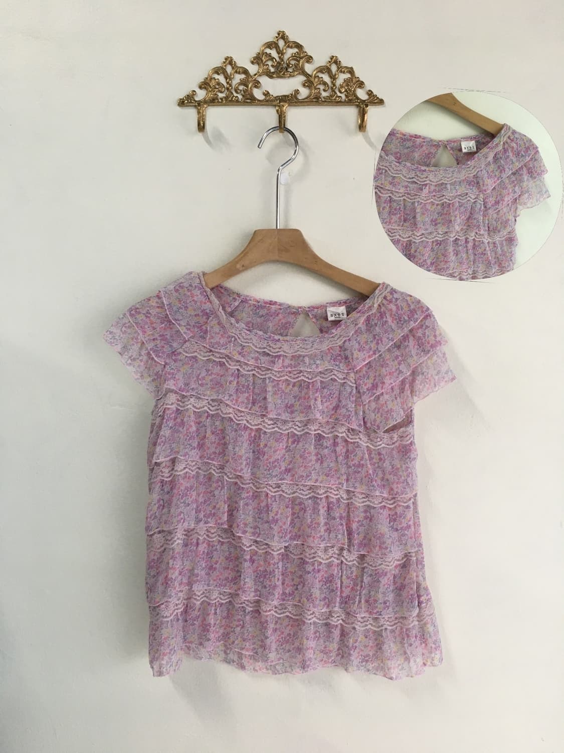 빈티지 엑시즈팜 보라 플라워 페어리 코디세트 상품이미지3