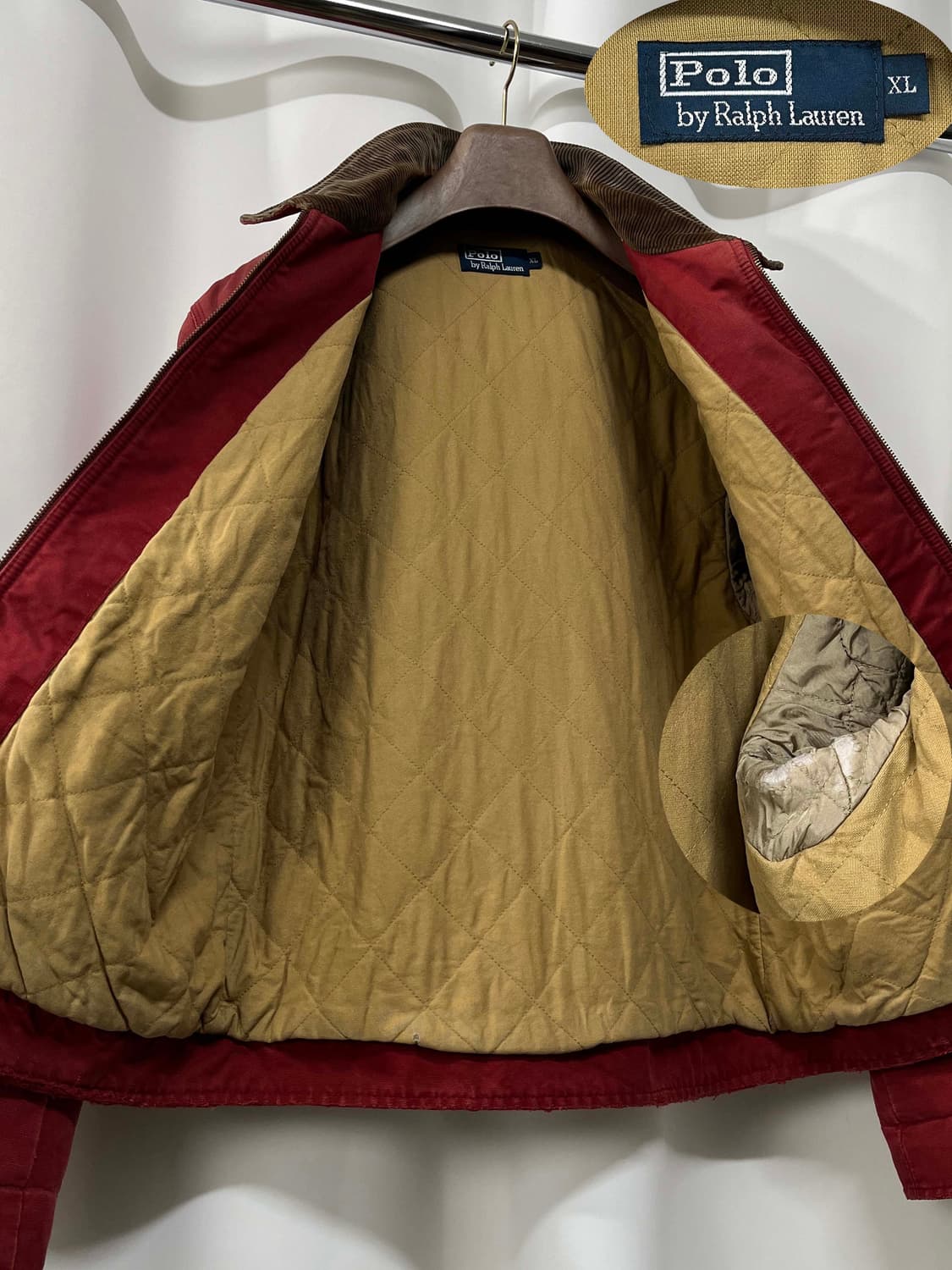 90's 폴로 랄프로렌 91-b 살몬핑크 디스트레스드 디트로이트 워크자켓 상품이미지3