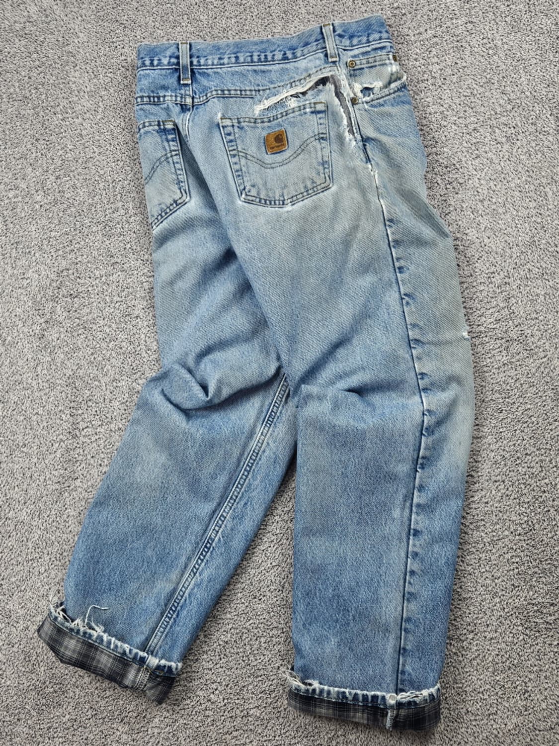 칼하트 헤비 플란넬 데님 워크 팬츠 ( 30 X 32 ) / 10377 상품이미지4