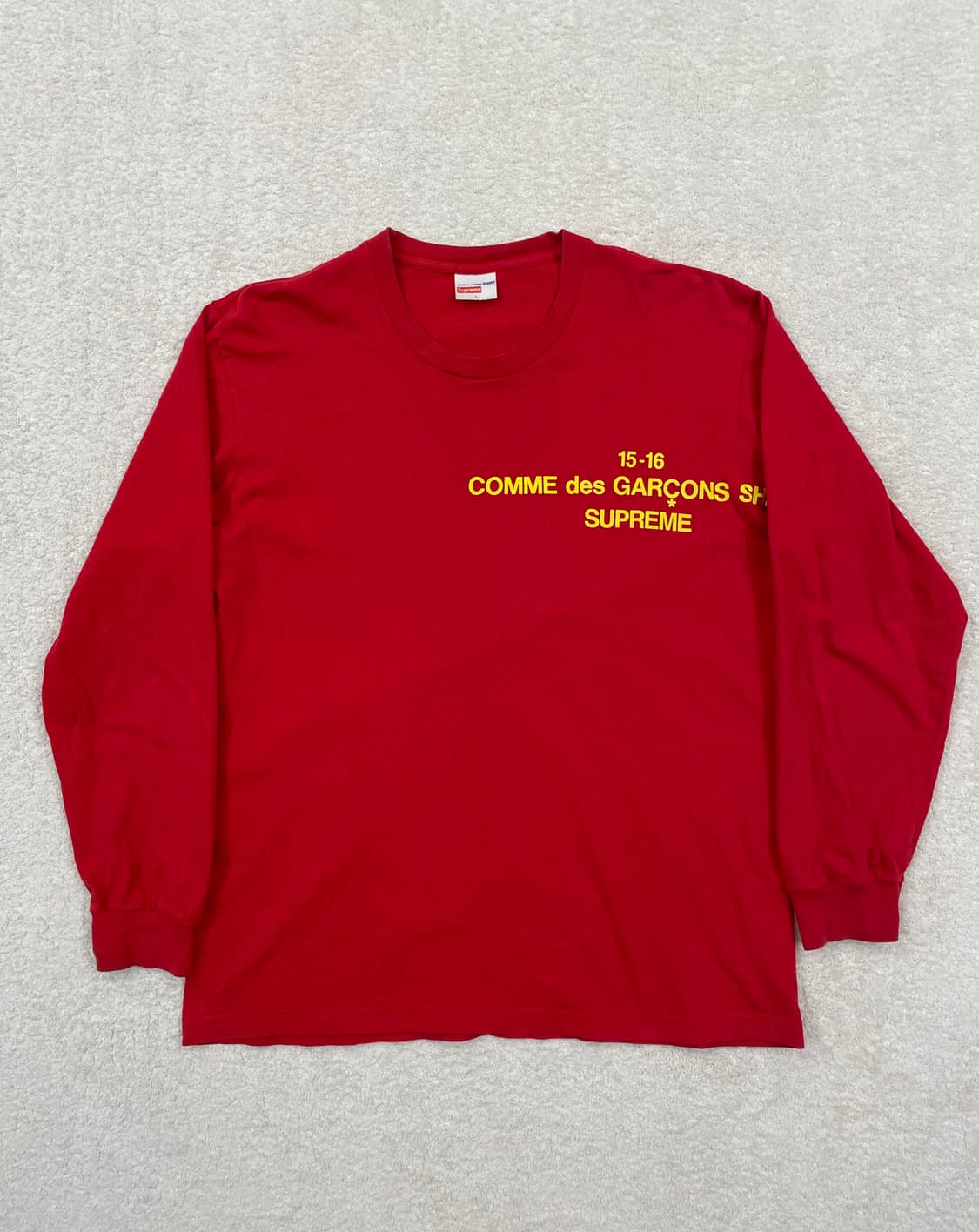 슈프림 X 꼼데가르송 shirts 롱슬리브 [L] 상품이미지2