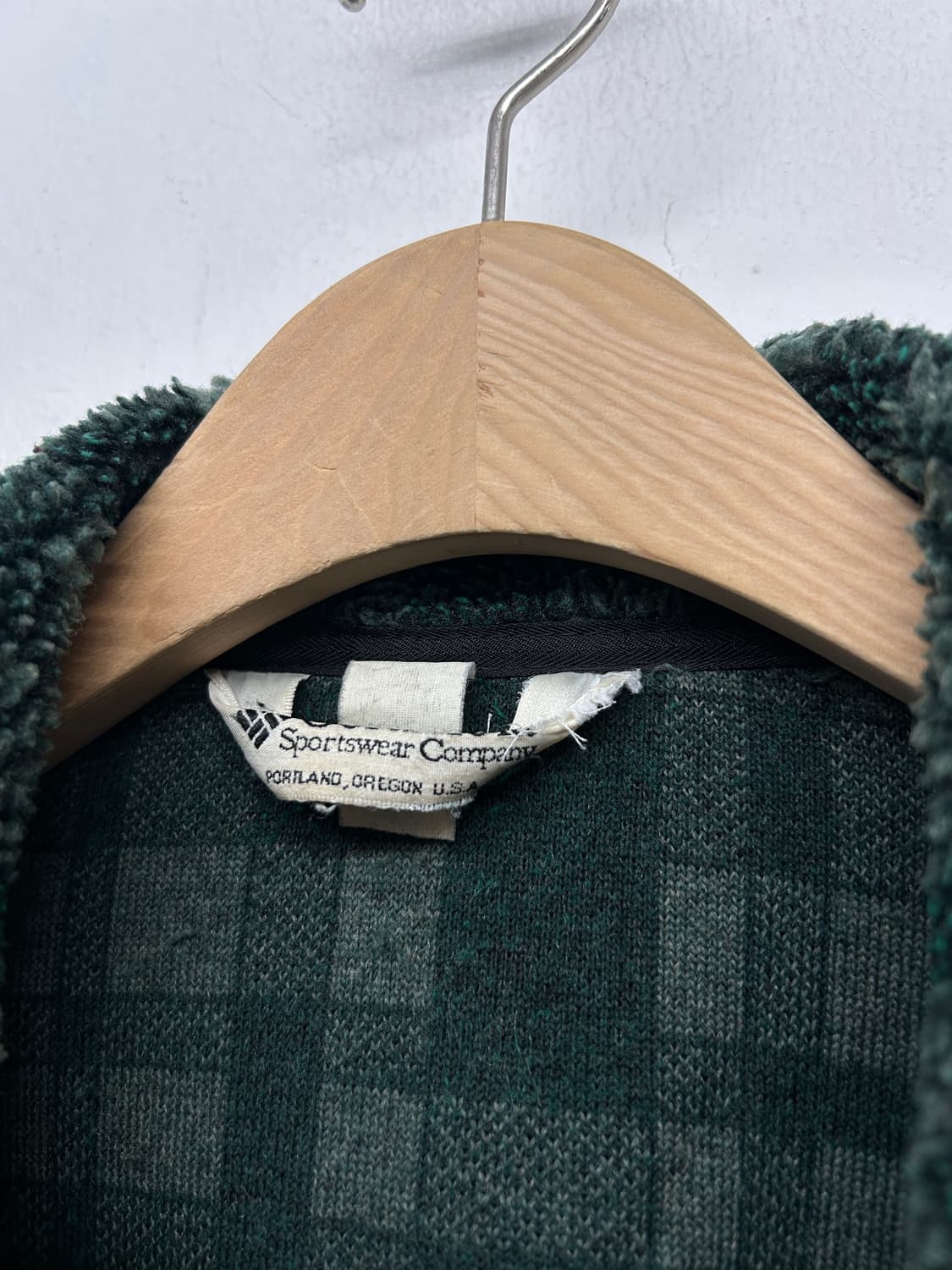 90s USA 컬럼비아 체크 플리스 자켓 상품이미지5