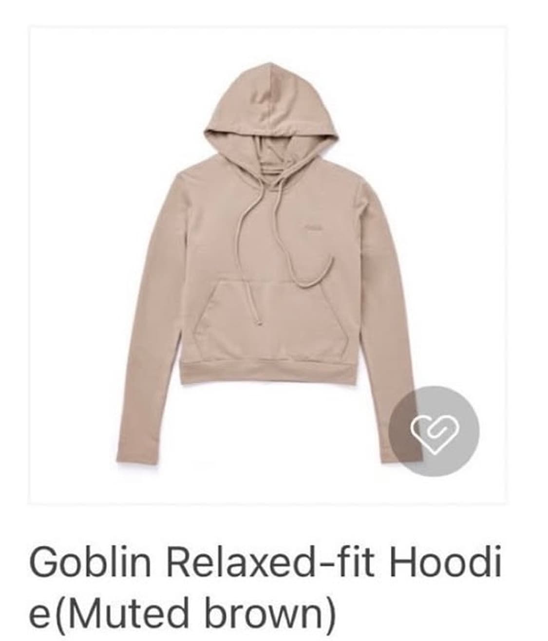 고블린웨어 릴렉스핏 후디, 뮤트 브라운, 새상품 상품이미지1