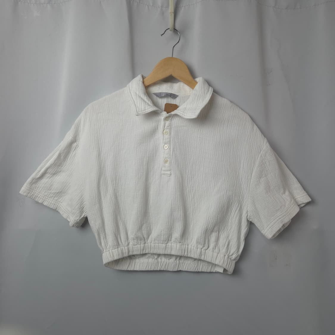 여S-M 에잇세컨즈 크롭 카라 티셔츠 상품이미지1