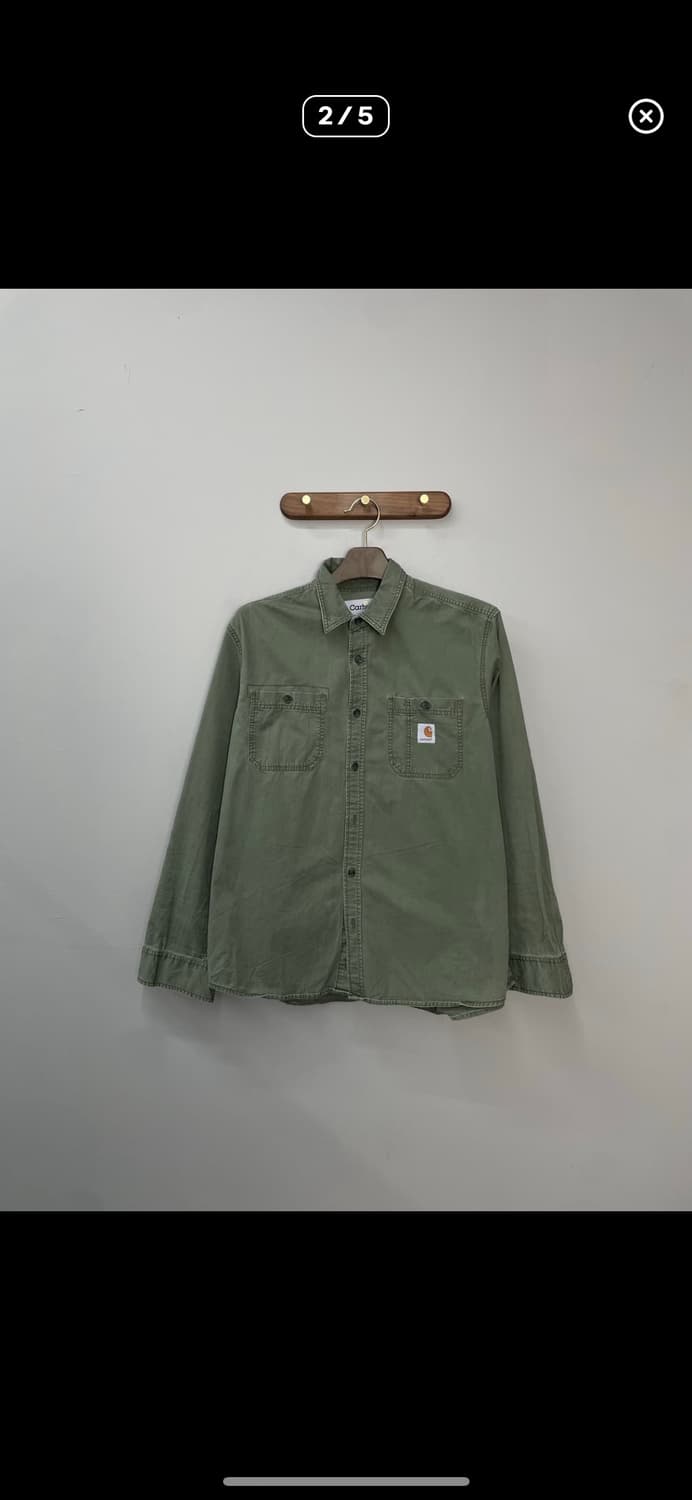 칼하트 카키 워크 셔츠 A2950 상품이미지2