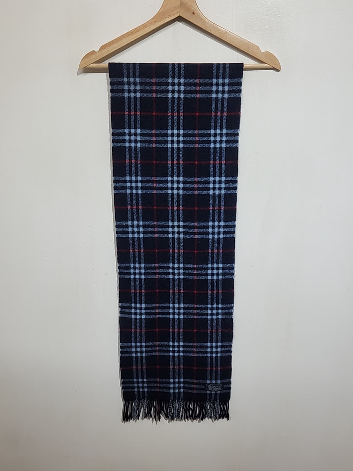(정품) 버버리 머플러 체크 네이비 목도리 램스울  상품이미지1