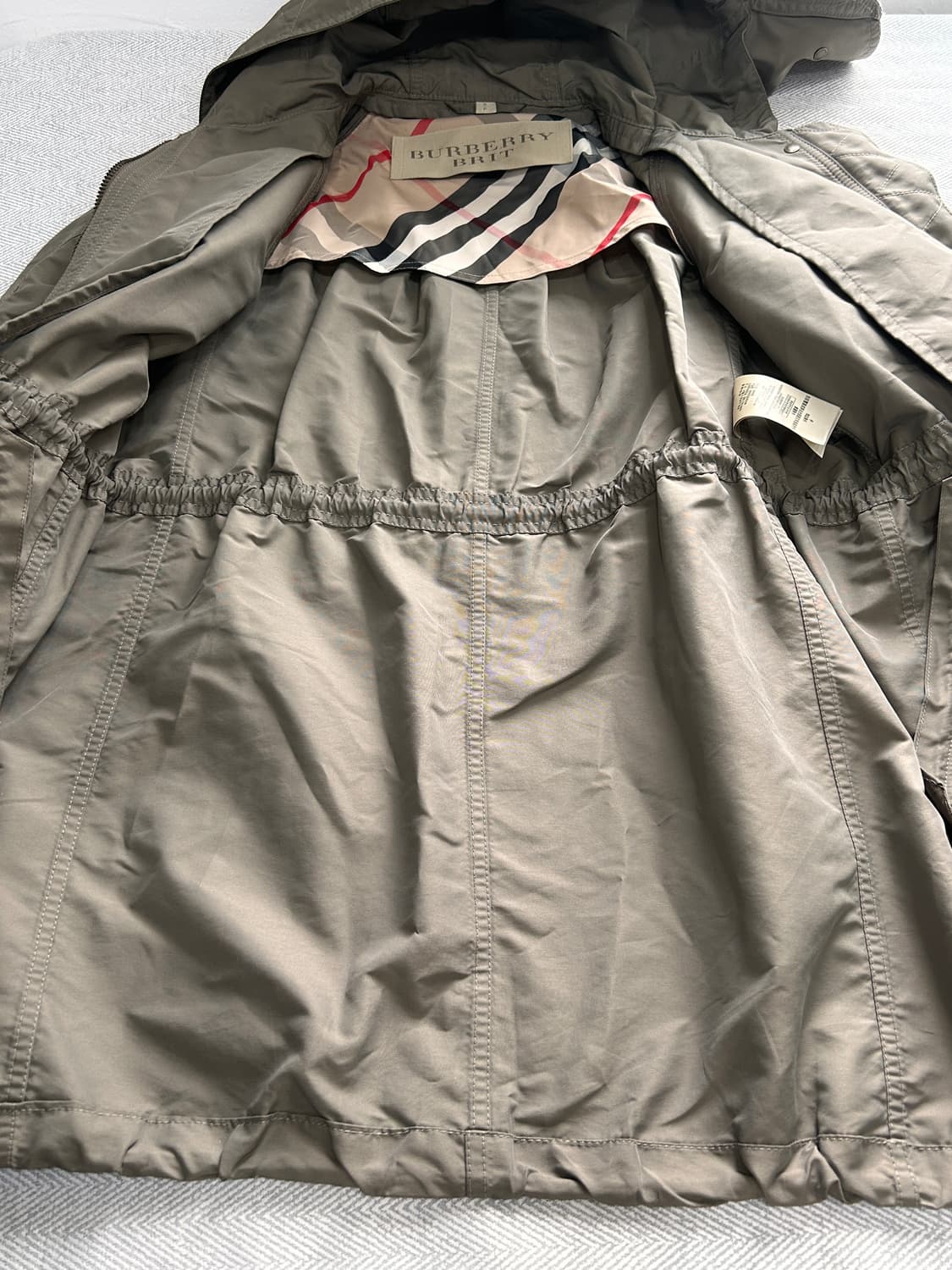 버버리 브릿 후드 야상 바람막이 자켓 S 카키 상품이미지10
