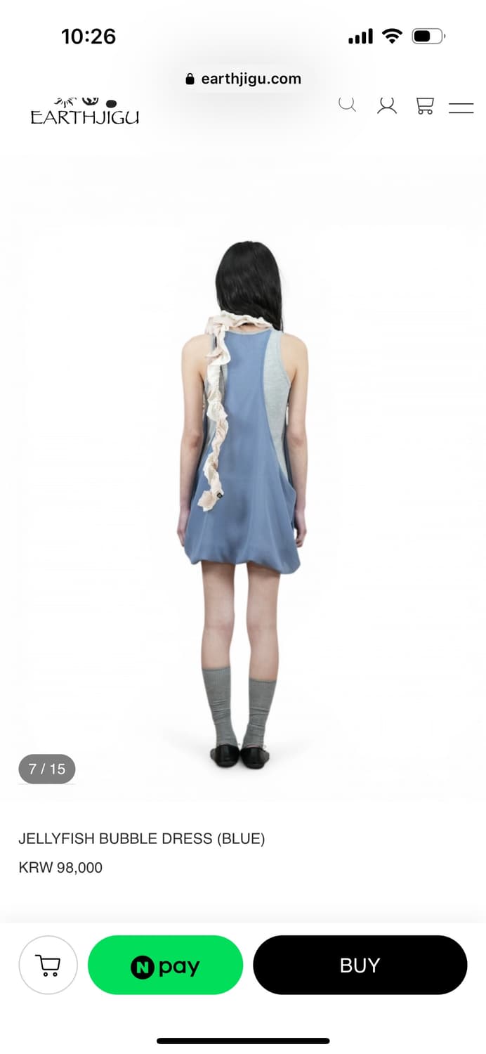 어스지구 젤리피쉬 원피스 JELLYFISH BUBBLE DRESS (BL 상품이미지3