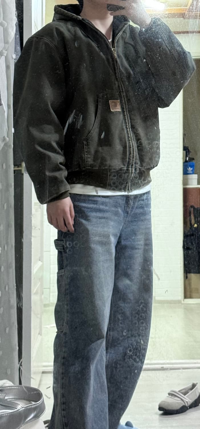 착샷 o) 칼하트 액티브자켓 J68 MOS XL 판매합니다 상품이미지9