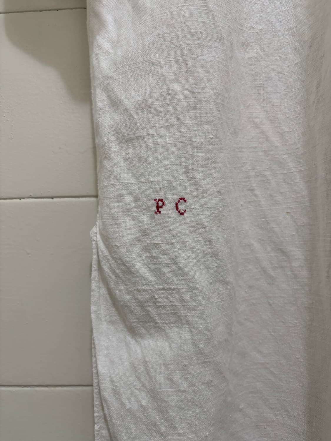 1910s 프렌치 빈티지 린넨 스모크 원피스 상품이미지7