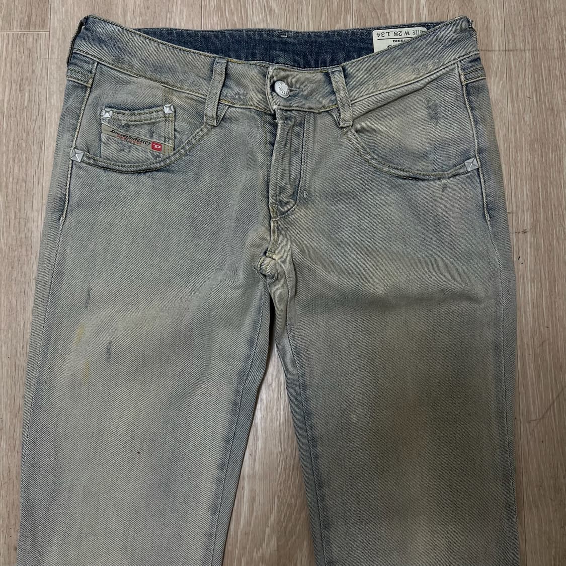 디젤 크러쉬 워싱 데님 청바지 28/34 상품이미지2