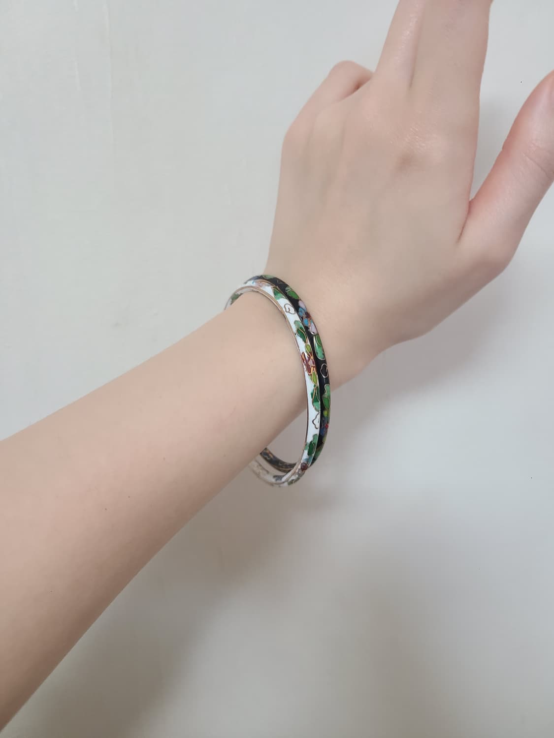 80-90년대 빈티지 클루아조네(칠보) 플라워 뱅글 7개 풀세트 상품이미지7