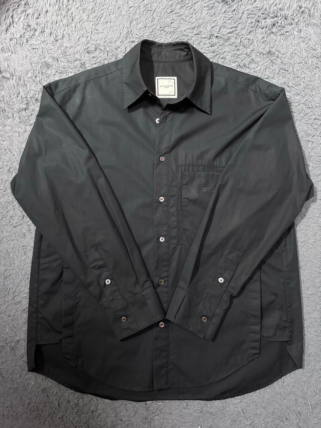 우영미 백로고 셔츠 46사이즈 상품이미지1