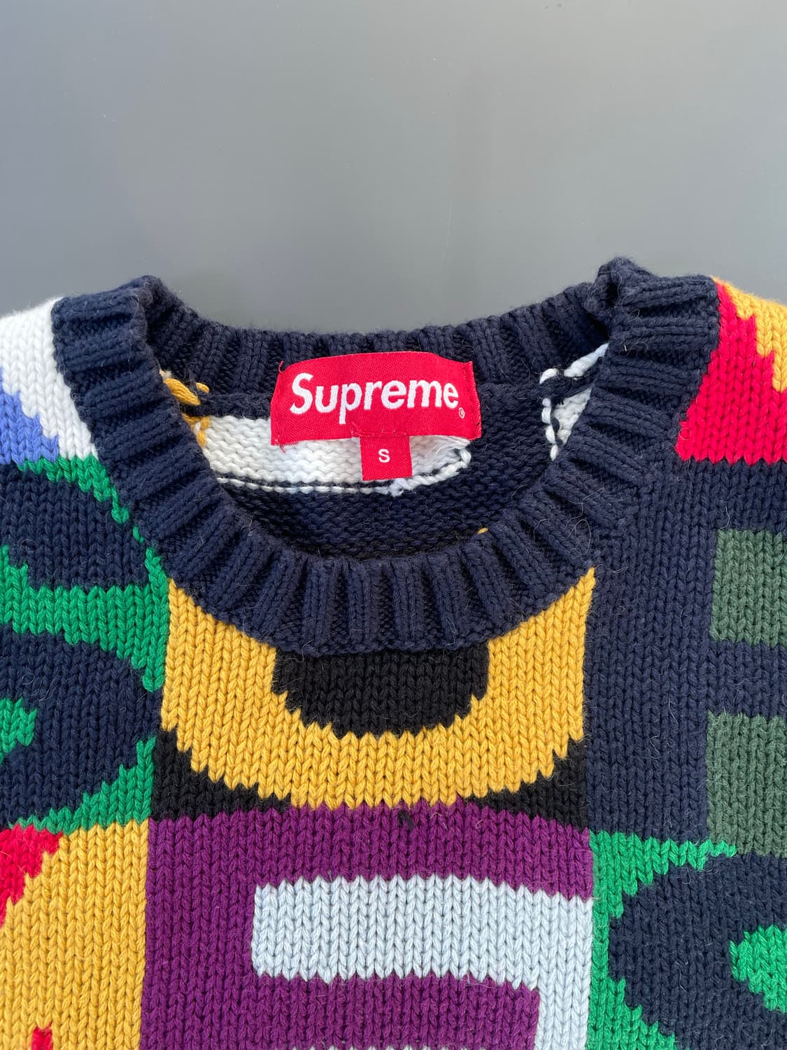[S] 슈프림 빅레터스 멀티컬러 스웨터 니트 상품이미지9