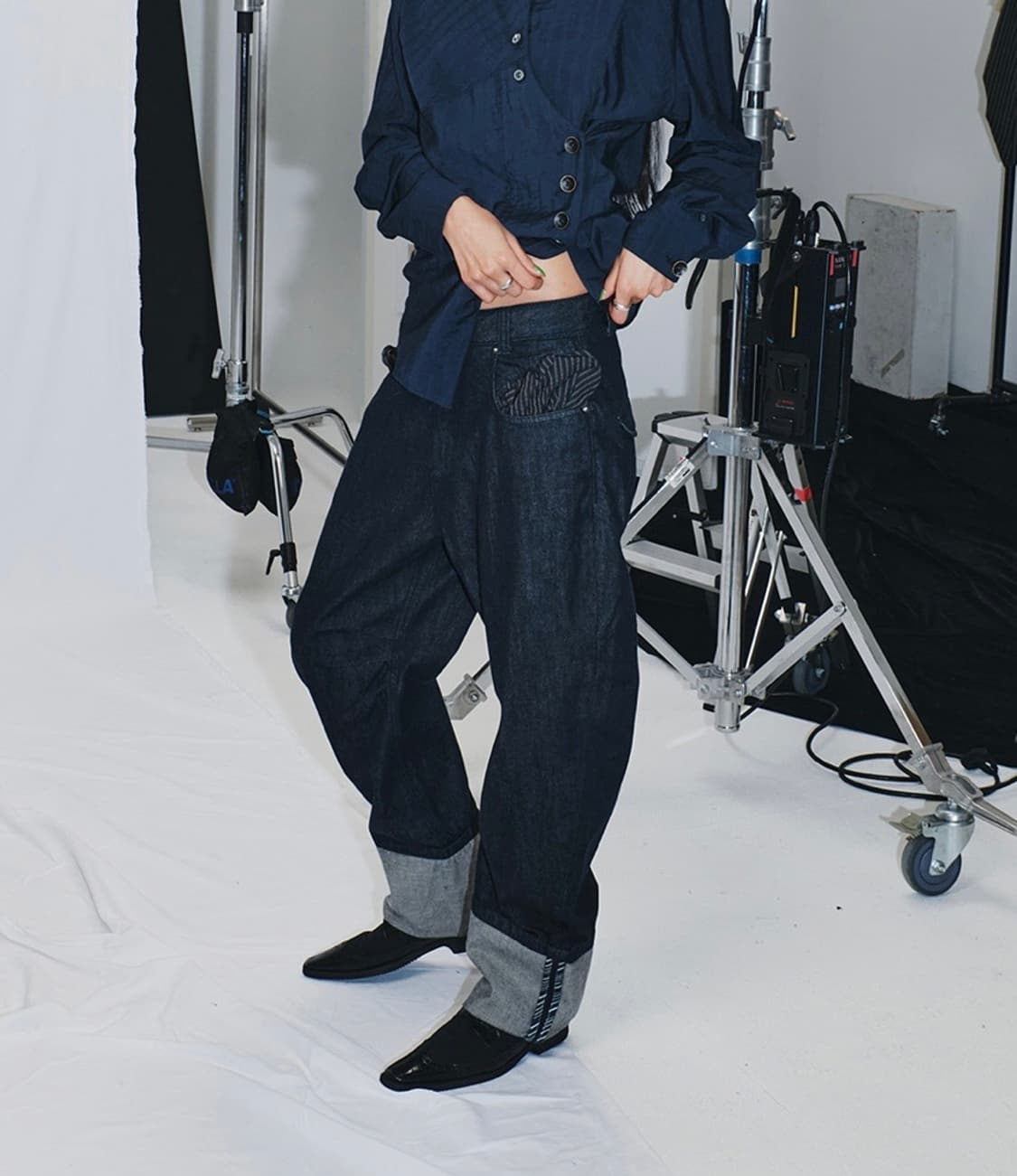 LAZY DROP JEAN_INDIGO 상품이미지1