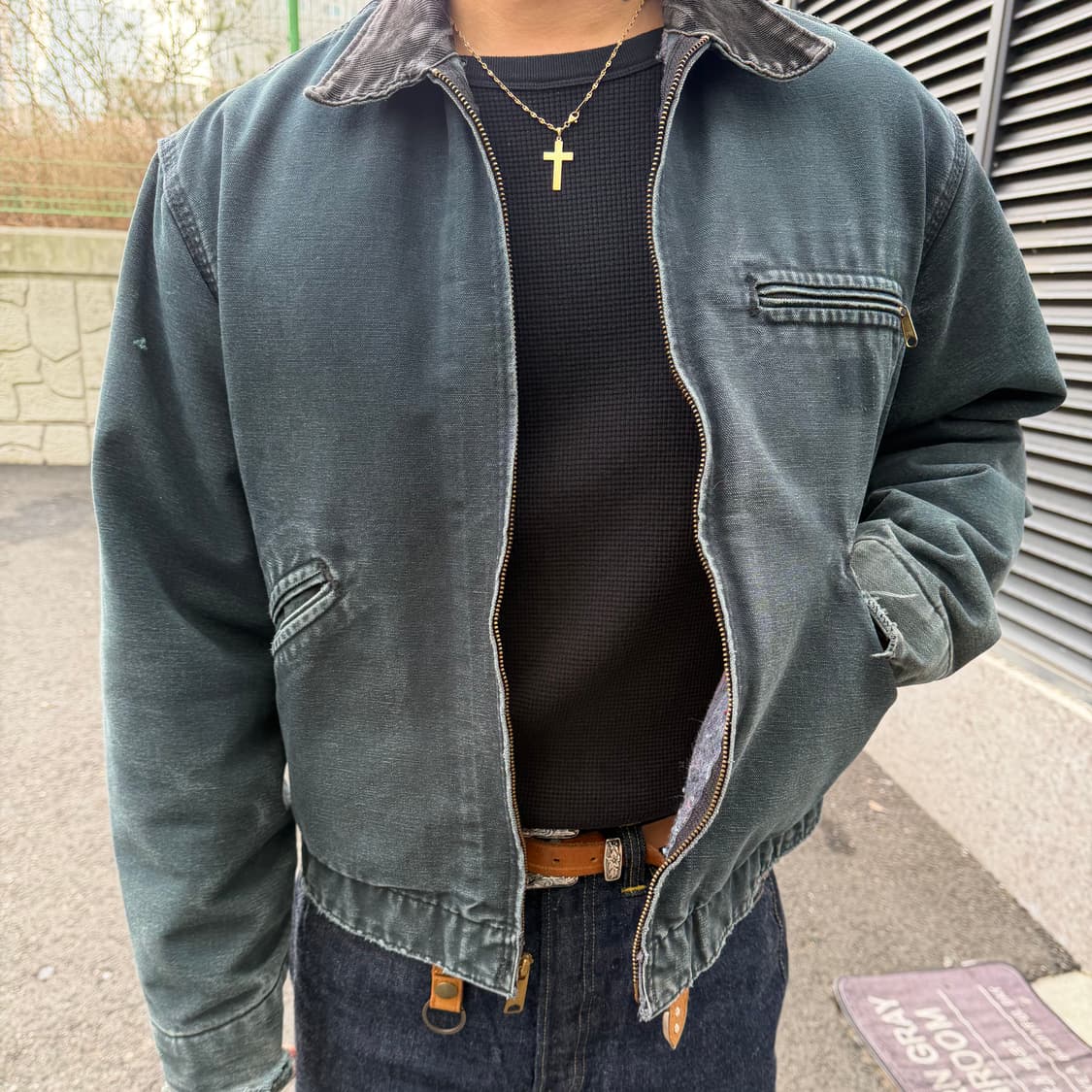 OG 빈티지 칼하트 J01 BLK 디트로이트 자켓 상품이미지1