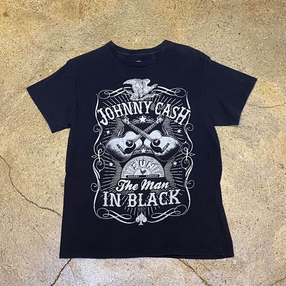 미국 빈티지 조니캐쉬 프린팅 락티셔츠 반팔티 상품이미지1