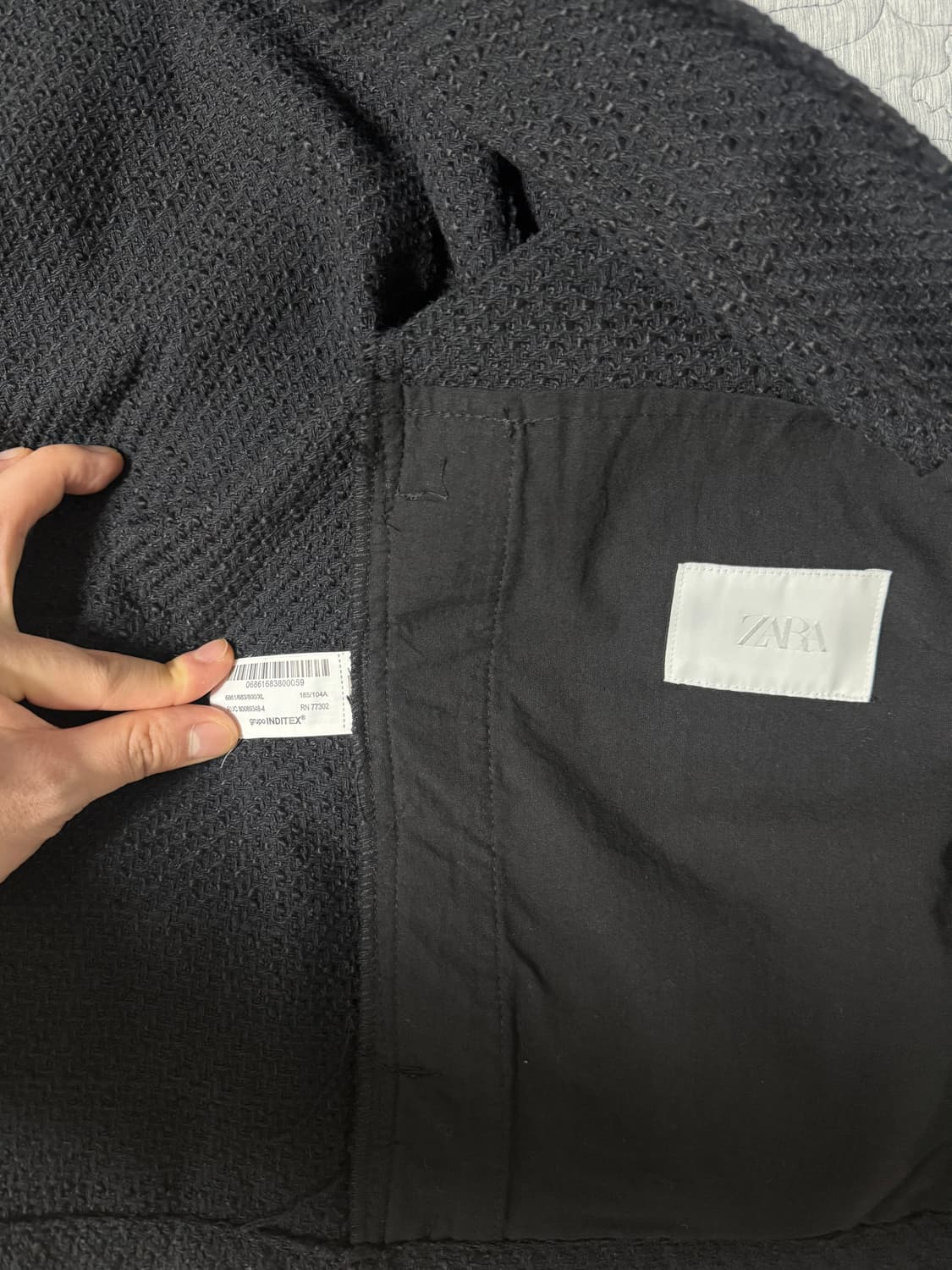 ZARA 블랙 셔츠 가디건(새상품) 상품이미지3