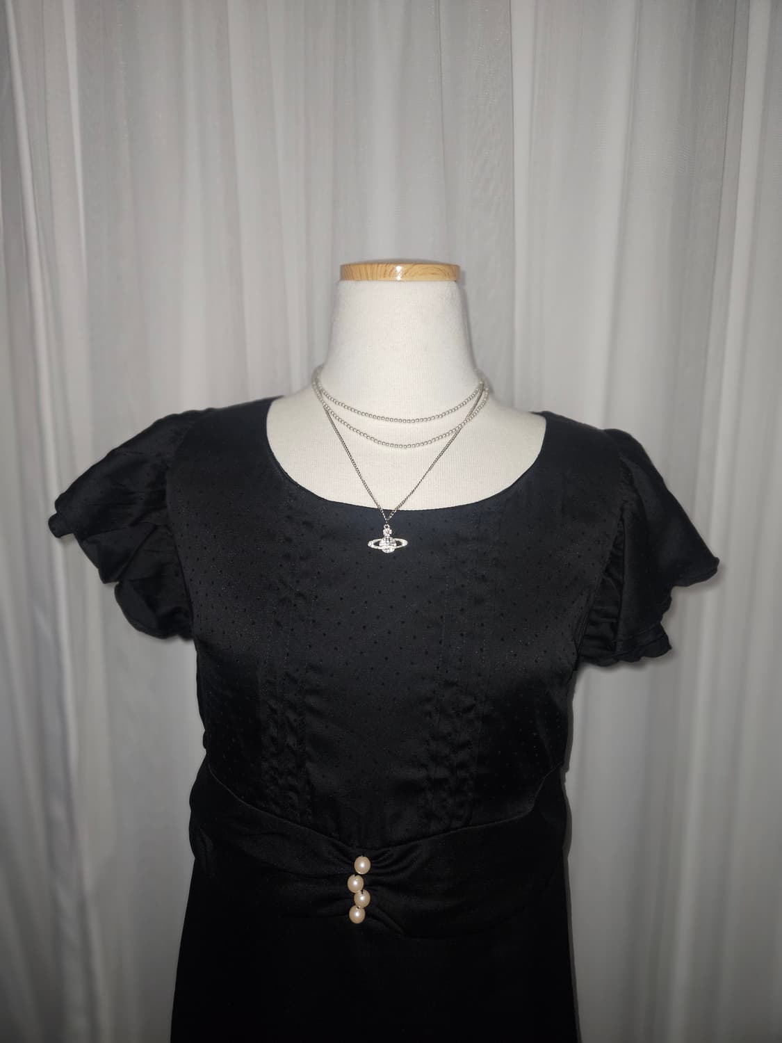 proportion 공겜여주 히메 펄 블랙 레이스 드레스 상품이미지2