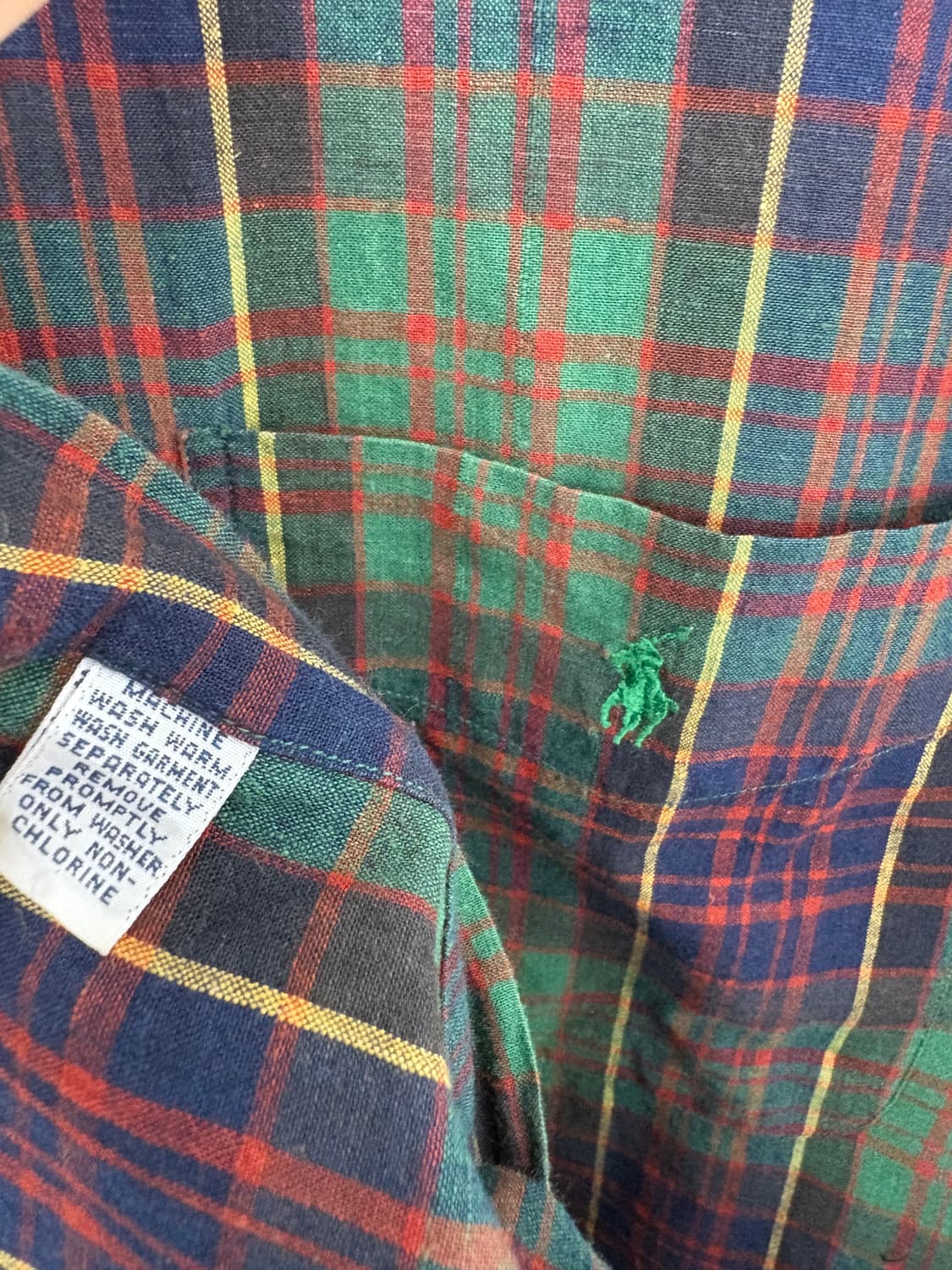 [3XL]POLO폴로 그린 체크 셔츠 상품이미지6