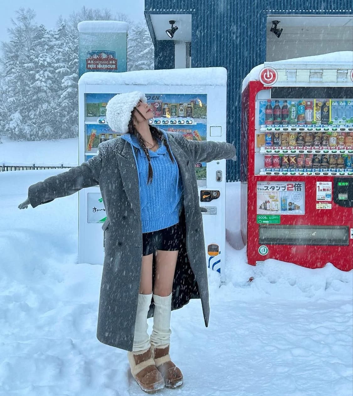 헤이미 스노우 니트 후드 소라 상품이미지4